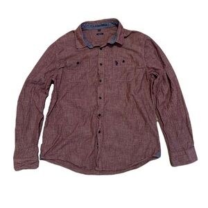 U.S. Polo Assn. Men’s XL Slim Fit Burgundy Casual Button-Down Shirt- Long Sleeve